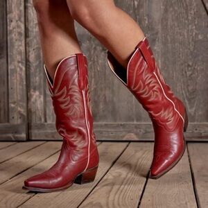 Tecovas The Annie Scarlet Red Western Boot 20007SCR Women's Size 10.5
